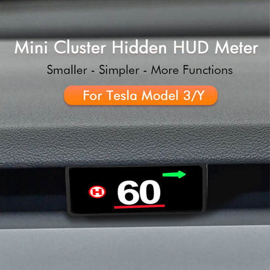 VJOYCAR New Air Vent Embedded Mini Dashboard Screen HUD Head Up Display Instrument for Tesla Model 3 Y