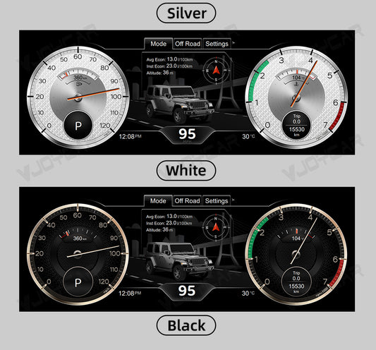 Digital Dashboard Display LED Cluster Instrument Screen Upgrade for Jeep Wrangler 2011-2018 Off-road CockPit Speedometer