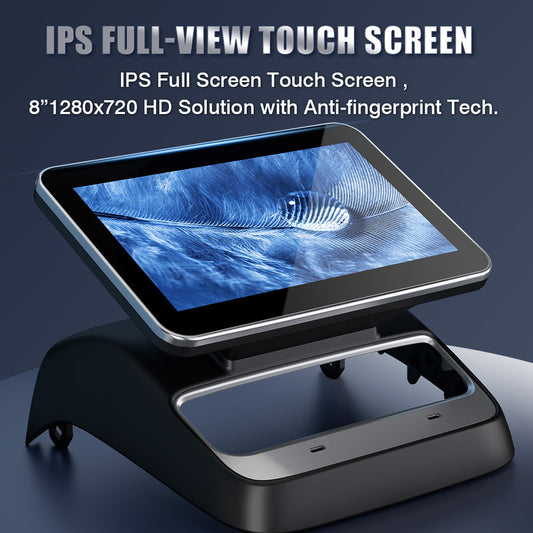 VJOYCAR Real Passenger Display 8'' Large Touch Screen Entertainment Carplay Andriodauto Seat Adjustment for Tesla Model 3 Y