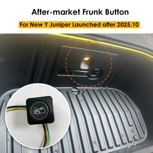 Upgrade After Market Frunk Button For Tesla New Y Juniper Launched after 2025.10 Installed VJOYCAR Power Frunk