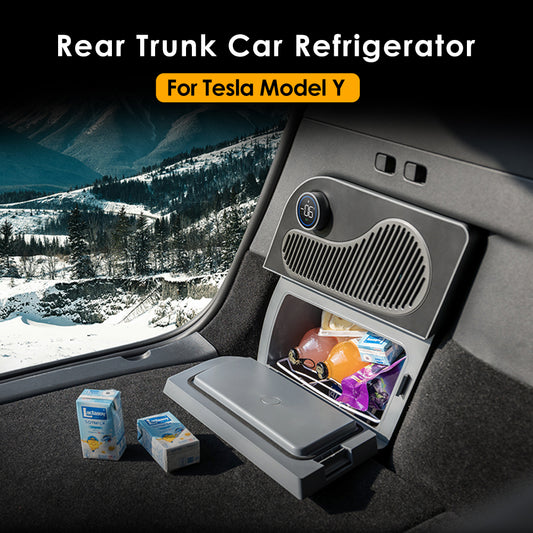 New Tesla Model Y Juniper 16L Trunk Fridge Car Refrigerator Camping Model Y Hidden Freezer Space Saved