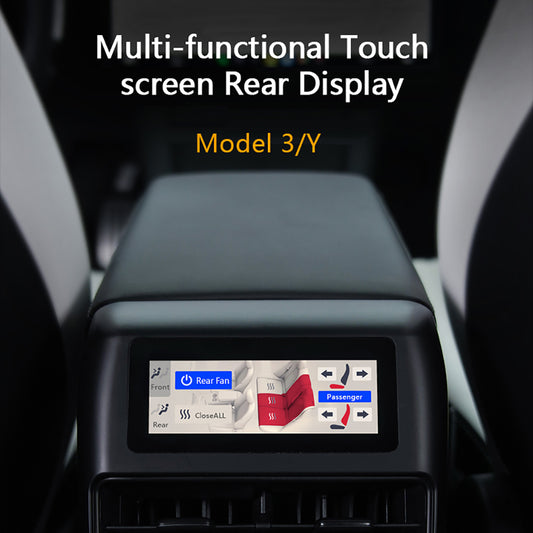 VJOYCAR Armrest Box IPS Rear Screen Air Conditioner Seat Adjust Passenger Entainment Display Panel For Model 3 Y