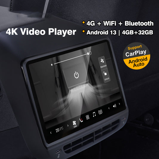 VJOYCAR Rear Passenger Seat Tesla Rear Display 7 inch 4G WIFI Android 13.0 OTA Upgrade For Model 3 Y