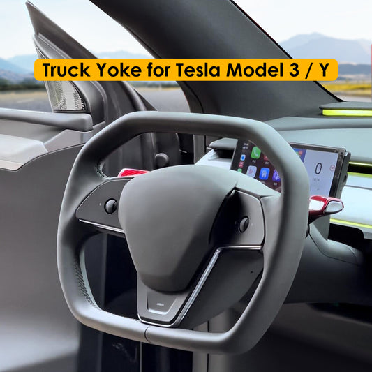 Latest Cyber Truck Style Yoke Steering Wheel Handle for Tesla Model Y 3 Upgrade Modification Accessory