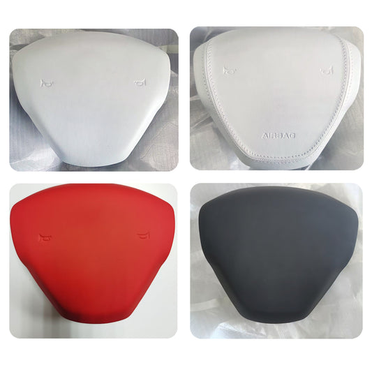 VJOYCAR Decoration Yoke Steering Wheel Air Bag Horn Top Cover for Tesla Model 3 Model Y Logo and Letters Option