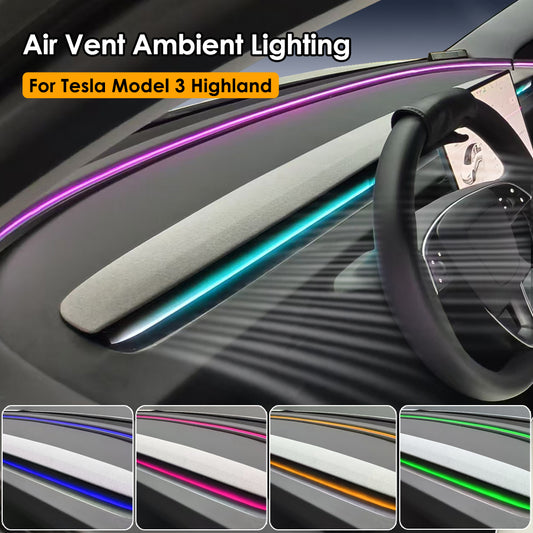 for Tesla New Model 3 Highland Air Vent Ambient Lights Modification Atmosphere Lighting Upgrade Modification