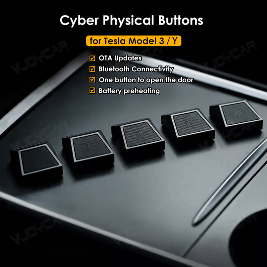 Cybertruck Style Physical Bluetooth Commander Buttons for tesla Model 3 Model Y to Open Car Door Preheat Battery Trunk Open