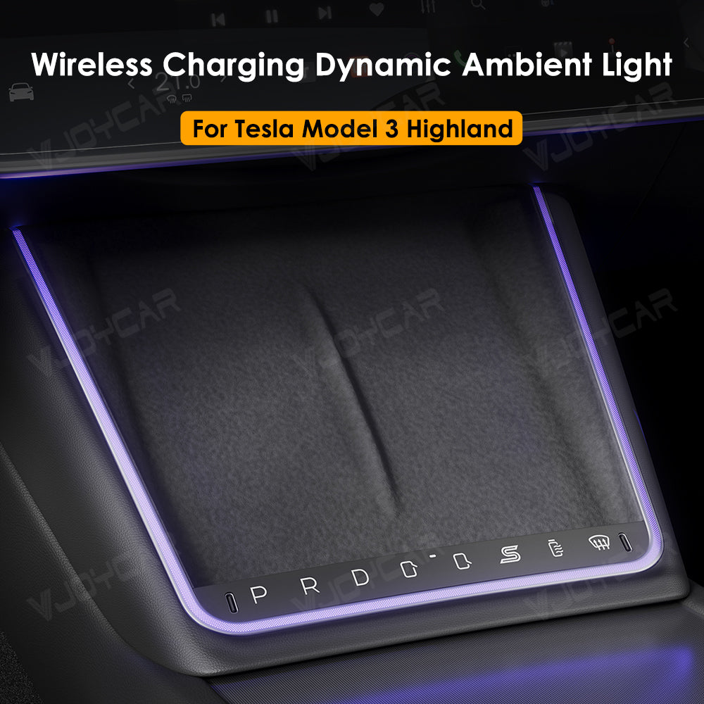 for Tesla Model Highland Center Console Command Button Physical Key With LED Lights Type-C Fast Charger