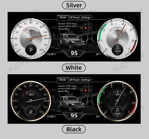 Digital Dashboard Display LED Cluster Instrument Screen Upgrade for Jeep Wrangler 2011-2018 Off-road CockPit Speedometer