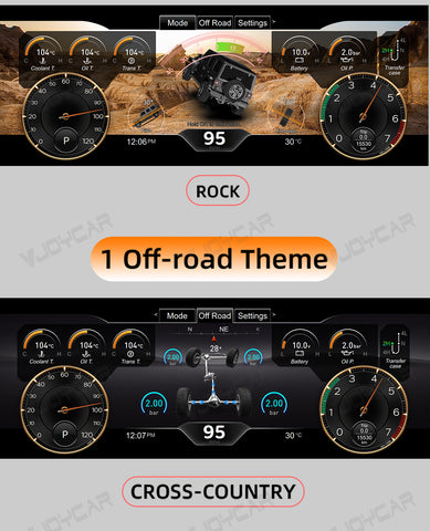 Digital Dashboard Display LED Cluster Instrument Screen Upgrade for Jeep Wrangler 2011-2018 Off-road CockPit Speedometer