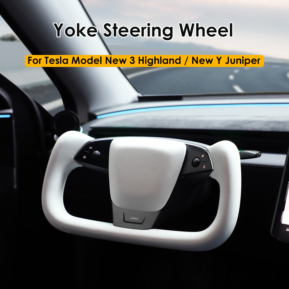 Yoke2.0 New Gen2 355mm Tesla Yoke Handle for New Model Y Juniper YOKE Heating Steering Wheel Model-X-Style for Tesla Model 3 Highland