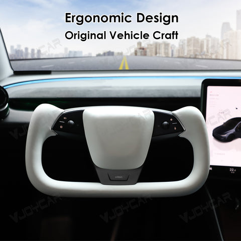 Yoke2.0 New Gen2 355mm Tesla Yoke Handle for New Model Y Juniper YOKE Heating Steering Wheel Model-X-Style for Tesla Model 3 Highland