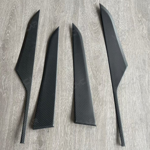 for Tesla Model Y Juniper Real Carbon Fiber Door Armrest Trim Model YL Interior Car Sticker