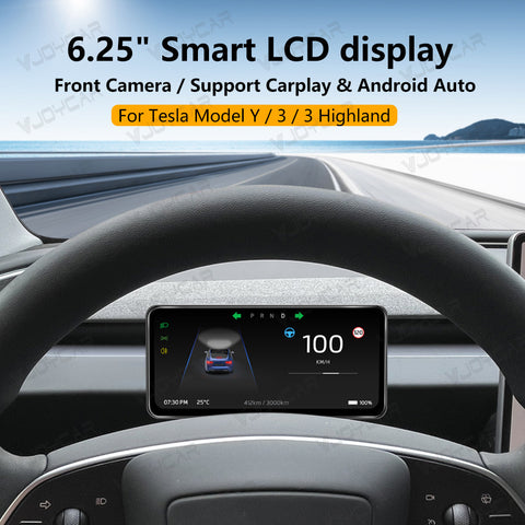 Tablero con pantalla de 6,25 pulgadas y panel de instrumentos con sistema de entretenimiento y navegación GPS, compatible con CarPlay, Android Auto, monitor de punto ciego y cámara frontal opcional