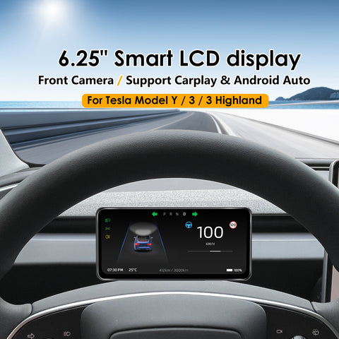 Tablero con pantalla de 6,25 pulgadas y panel de instrumentos con sistema de entretenimiento y navegación GPS, compatible con CarPlay, Android Auto, monitor de punto ciego y cámara frontal opcional