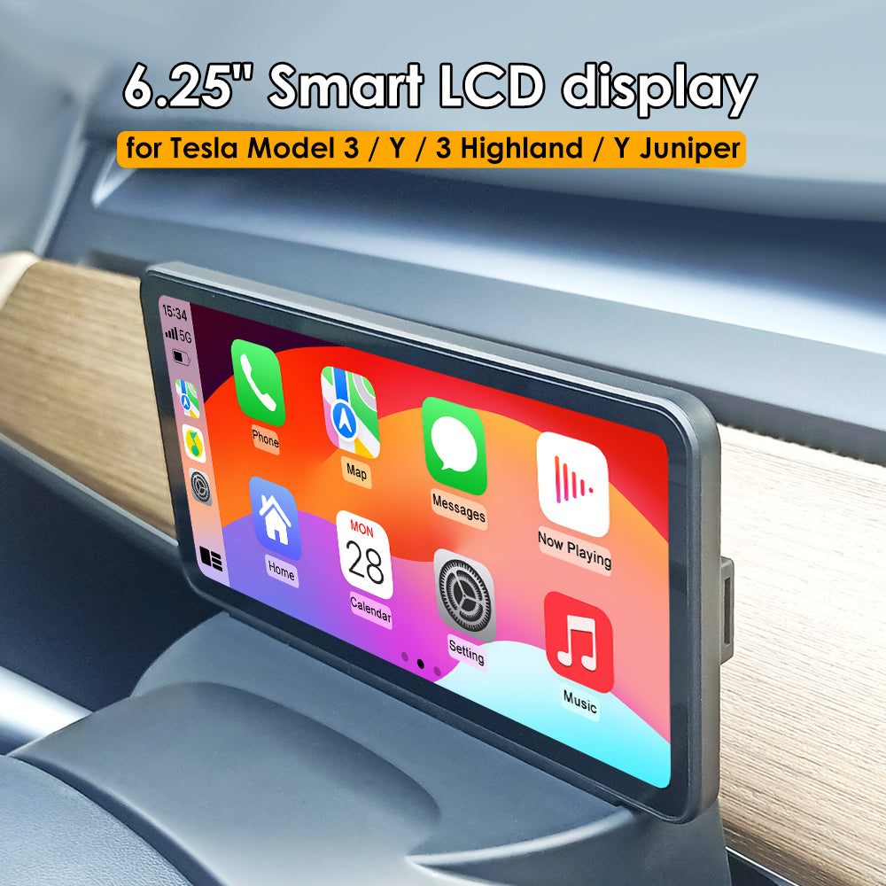 6.2 inch Dashboard Display Screen Auto Blind Spot Monitor For Tesla Model 3 Highland Model Y Juniper