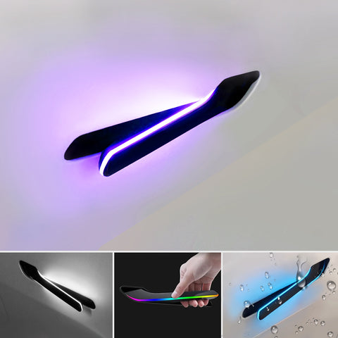 Manija de puerta automática inalámbrica de sexta generación más nueva de 2024 para Tesla Model Y 3/3 Highland, luces LED coloridas, manillar de 4 puertas