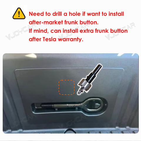 Upgrade After Market Frunk Button For Tesla New Y Juniper Launched after 2025.10 Installed VJOYCAR Power Frunk