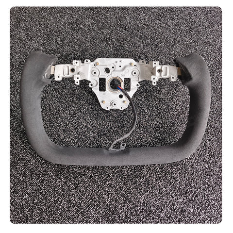New 2026 Tesla Model Y Juniper Yoke Steering Wheel Custom Italy Alcantara 350mm Retrofit Replacement 2025 2026