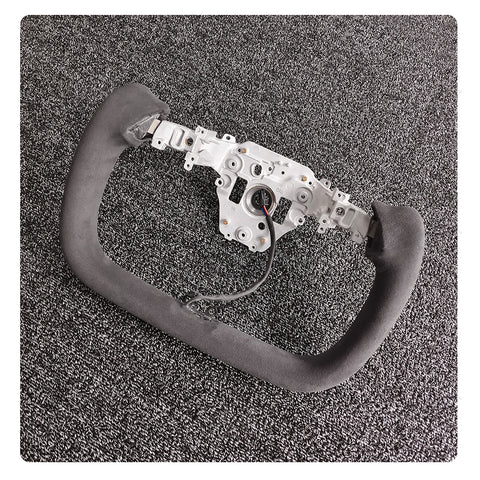 New 2026 Tesla Model Y Juniper Yoke Steering Wheel Custom Italy Alcantara 350mm Retrofit Replacement 2025 2026