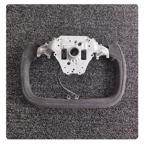 New 2026 Tesla Model Y Juniper Yoke Steering Wheel Custom Italy Alcantara 350mm Retrofit Replacement 2025 2026