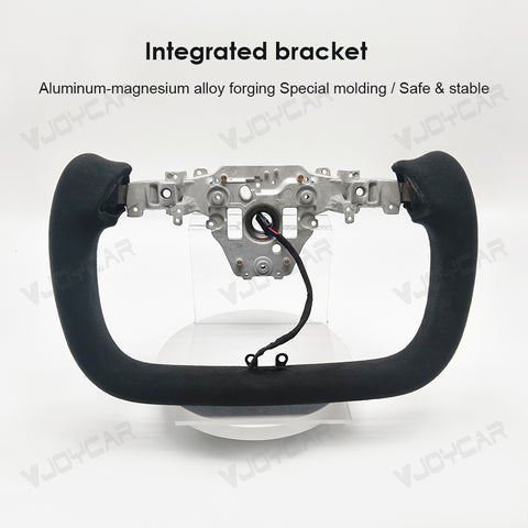 New 2026 Tesla Model Y Juniper Yoke Steering Wheel Custom Italy Alcantara 350mm Retrofit Replacement 2025 2026