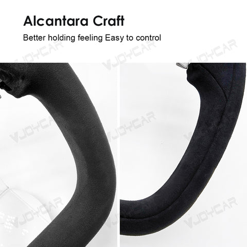 New 2026 Tesla Model Y Juniper Yoke Steering Wheel Custom Italy Alcantara 350mm Retrofit Replacement 2025 2026
