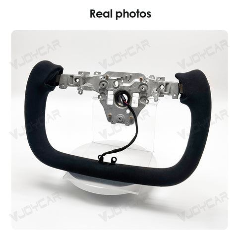 New 2026 Tesla Model Y Juniper Yoke Steering Wheel Custom Italy Alcantara 350mm Retrofit Replacement 2025 2026
