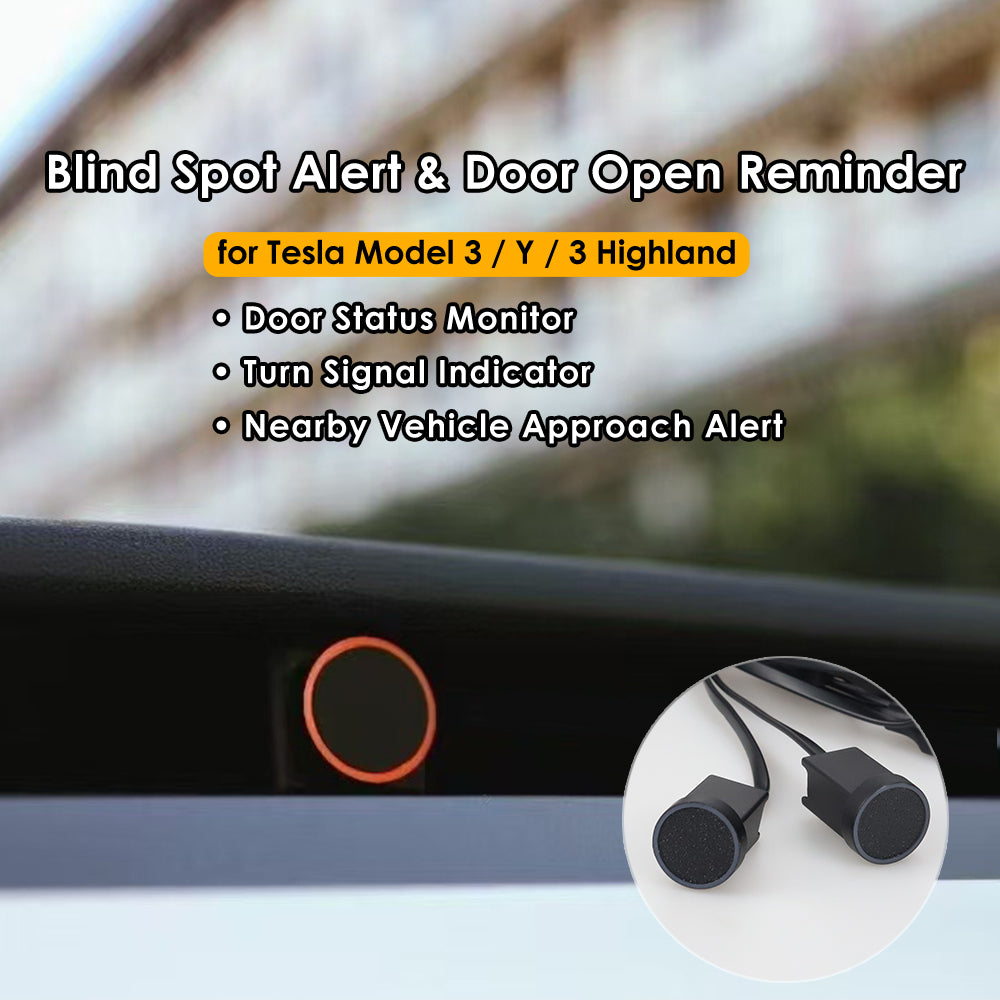 For Tesla Model3 Model Y Blind Spot Warning Easy Install Original Protocol Laser Carving Atmosphere Light