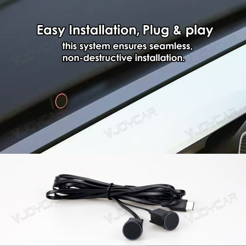 For Tesla Model3 Model Y Blind Spot Warning Easy Install Original Protocol Laser Carving Atmosphere Light