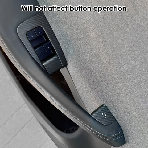 Real Carbon Fiber Window Lift Button Trim Switch Covers for Tesla Model YL Y Juniper 3 Highland 10PCS