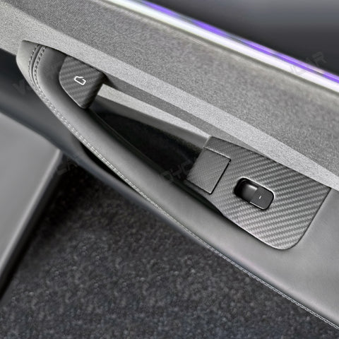 Real Carbon Fiber Window Lift Button Trim Switch Covers for Tesla Model YL Y Juniper 3 Highland 10PCS