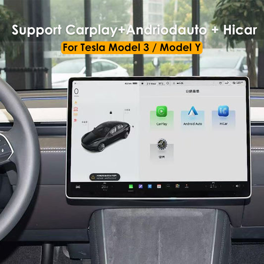 Decoder Box for Tesla Model 3 Model Y Center Control Screen Support Carplay Andriodauto Hicar Google Map Play Music