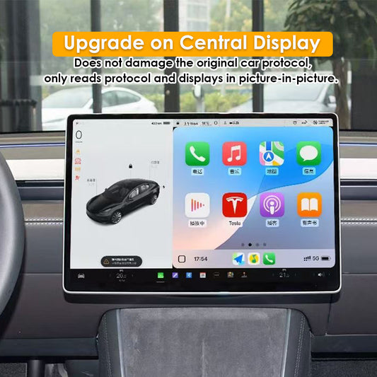 Decoder Box for Tesla Model 3 Model Y Center Control Screen Support Carplay Andriodauto Hicar Google Map Play Music