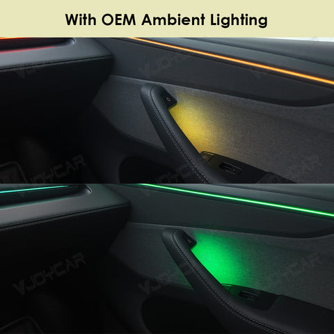 for Tesla Model Y Juniper Model 3 Highland Dynamic Ambient Light Door Handle Bowl Lighting Upgrade Kit
