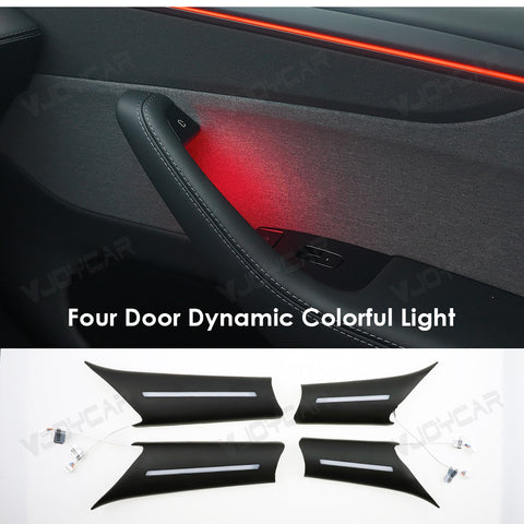 for Tesla Model Y Juniper Model 3 Highland Dynamic Ambient Light Door Handle Bowl Lighting Upgrade Kit