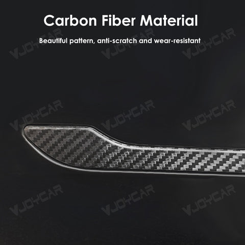For Tesla Model Y Juniper 3 Highland Real Carbon Fiber Dry Carbon Fibre Door Handle Cover 4 Doors