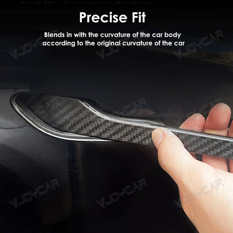 For Tesla Model Y Juniper 3 Highland Real Carbon Fiber Dry Carbon Fibre Door Handle Cover 4 Doors
