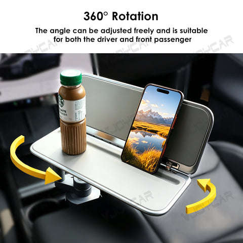 For Tesla FSD Drivers Floating Desk Fold Desktop Easy DIY Install Enjoy Car Life