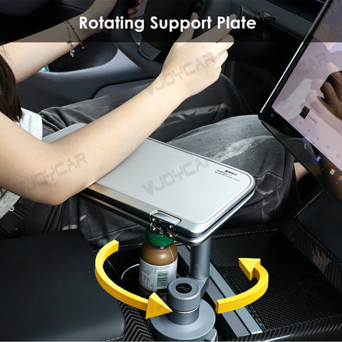For Tesla FSD Drivers Floating Desk Fold Desktop Easy DIY Install Enjoy Car Life
