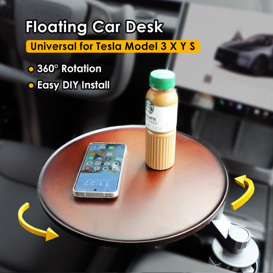 For Tesla FSD Drivers Small Wood Desk Easy DIY Install Enjoy Car Life