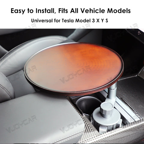 For Tesla FSD Drivers Small Wood Desk Easy DIY Install Enjoy Car Life