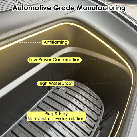 Professional Design for Tesla Model 3 Highland Frunk Ambient Light Updated Slide-on Installation