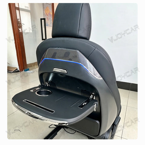 For Tesla Model 3 Y YL Seatback Foldable Table Tray Wireless Charger Phone Slot Cup Holder Blue Ambient Light