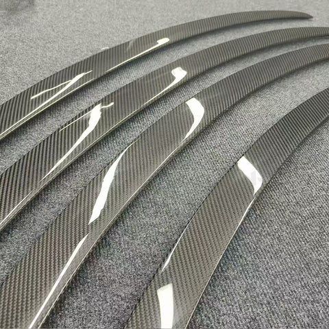For Tesla Model S Real Carbon Fiber Spoiler Dry Carbon Fibre Sport Long Tail Trunk Wing Spoilers