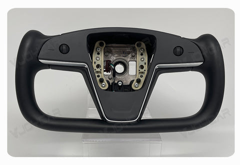 For Tesla Model X Model S Yoke Steering Wheel None Stitch Popular Yoke2.0 2021-2023 Horn Icon On Control Panel