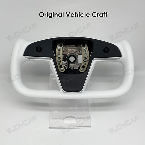 For Tesla Model X Model S Yoke Steering Wheel None Stitch Popular Yoke2.0 2021-2023 Horn Icon On Control Panel