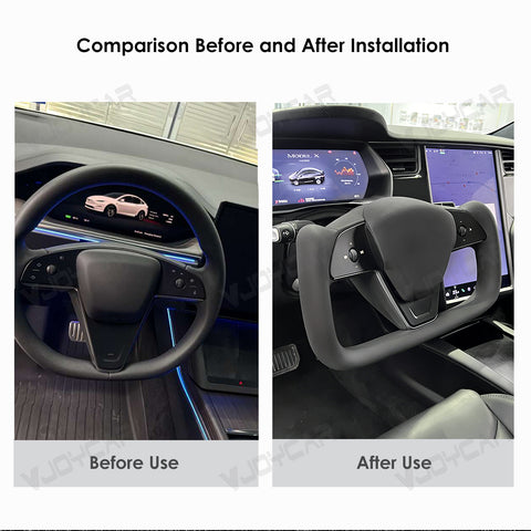 For Tesla Model X Model S Yoke Steering Wheel None Stitch Popular Yoke2.0 2021-2023 Horn Icon On Control Panel