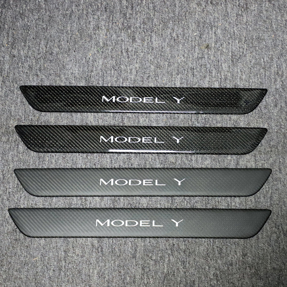For Tesla Model 3 Highland Model Y Juniper Carbon Fiber Door Sill