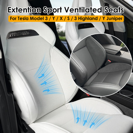 New Tesla Sports Seats Retrofit Ventilated Cushion Extension Leg Support for Tesla Model 3 Model Y Model 3 Highland Y Juniper Model X Model S